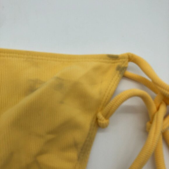 Salt & Cove Yellow Ribbed Bikini Bottoms With Side Tie Size L - Picture 7 of 11